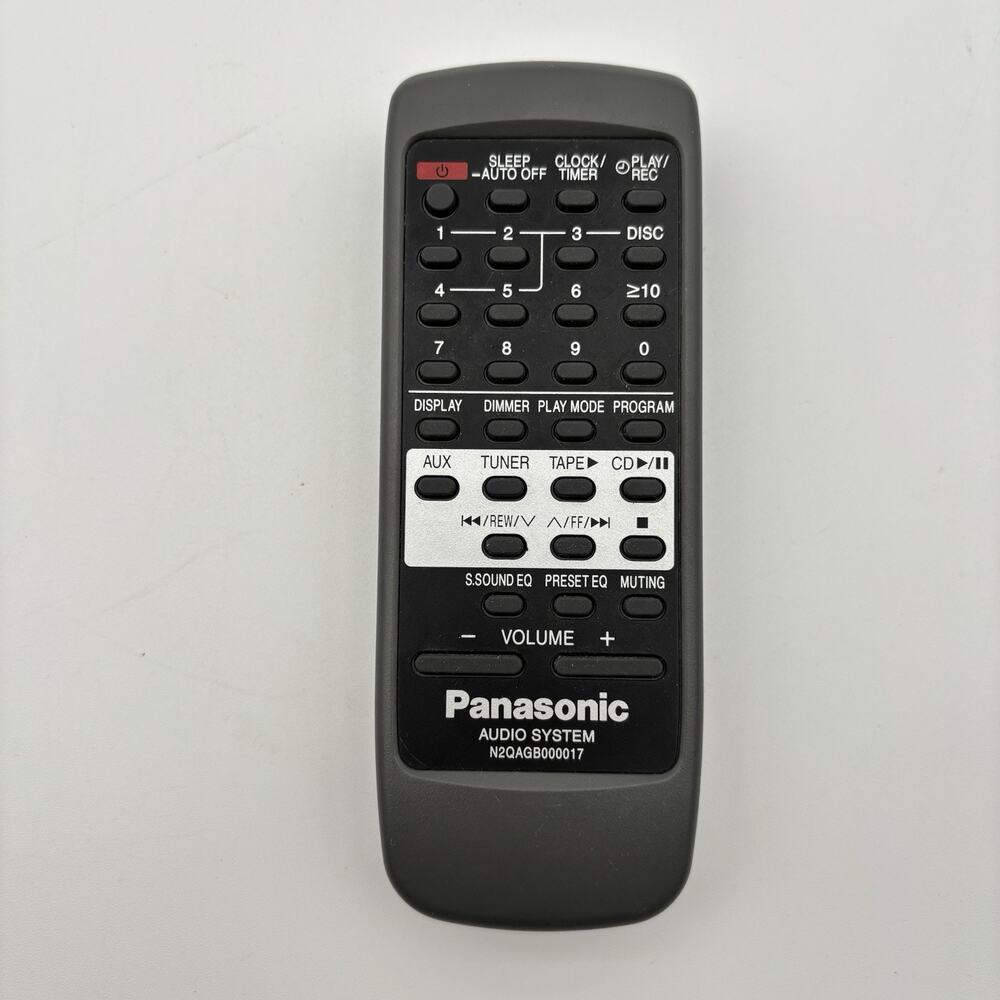 Genuine Panasonic N2QAGB000017 Audio System Remote Control Tested Working VG